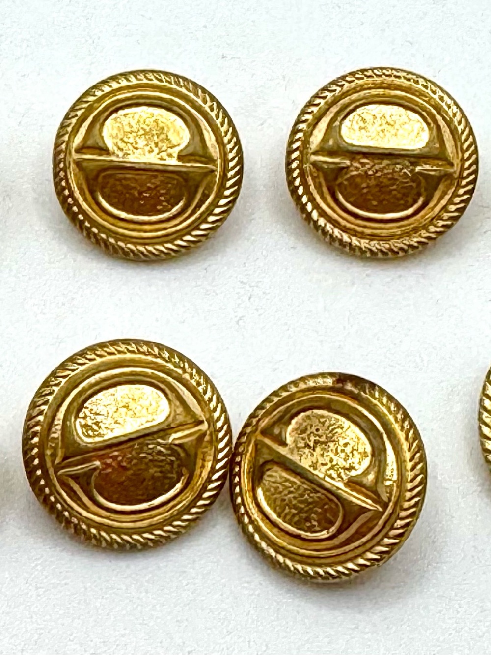 Vintage Christian Dior “CD” logo buttons. 2 large and 6 medium